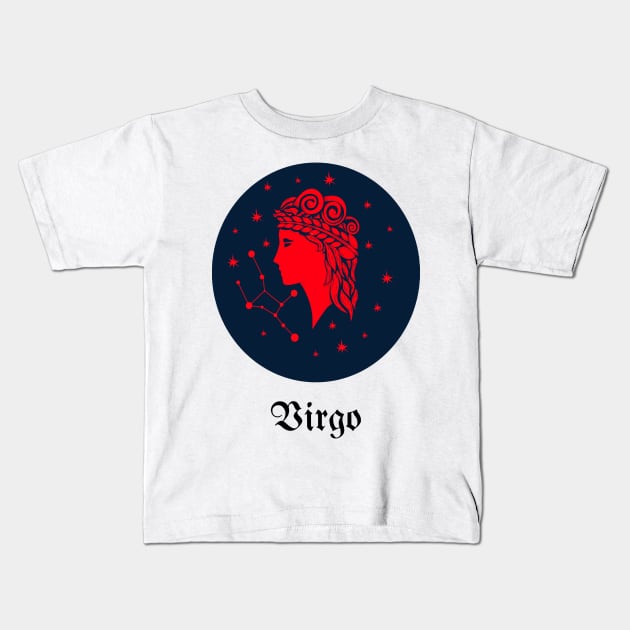 VIRGO HOROSCOPE Kids T-Shirt by Top To Bottom